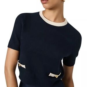 FRENCH CONNECTION | Babysoft Short Sleeve Sweater